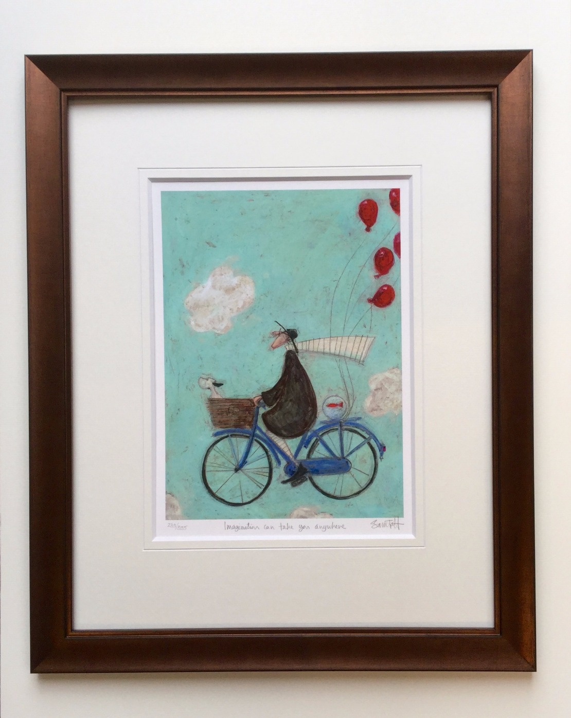 Imagination can take you Anywhere by Sam Toft, Dog | Bicycle | Nostalgic