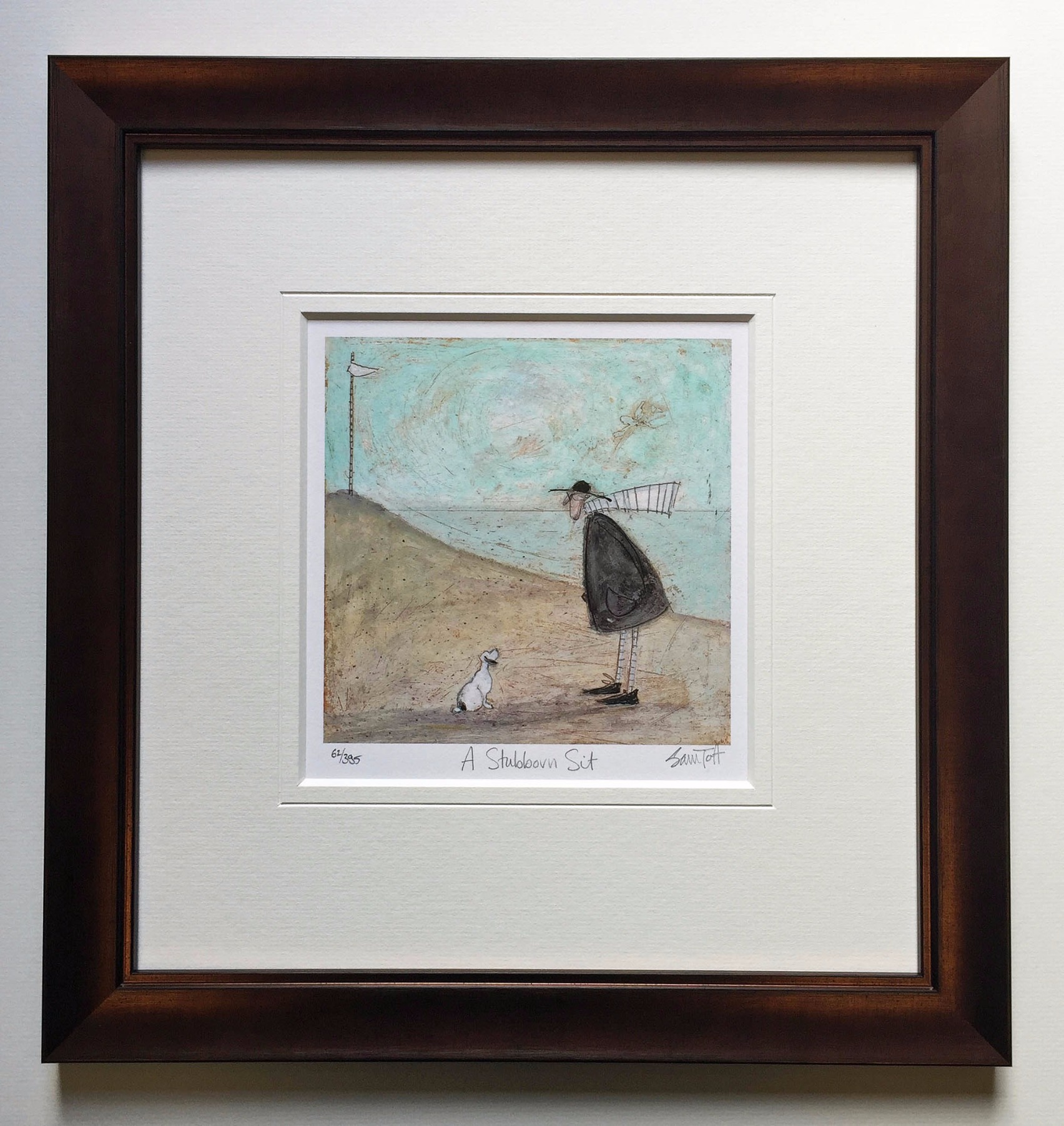 A Stubborn Sit by Sam Toft, Sea | Dog | Animals