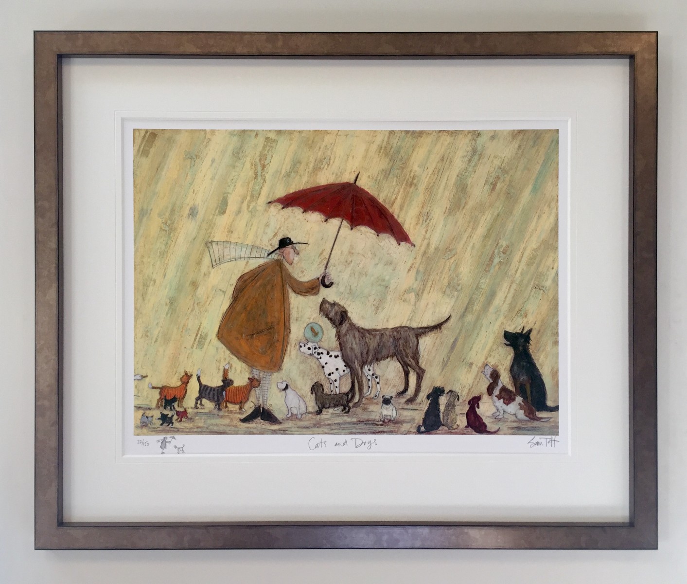 Cats and Dogs (Remarque) by Sam Toft, Cat | Dog | Water | Figurative | Animals