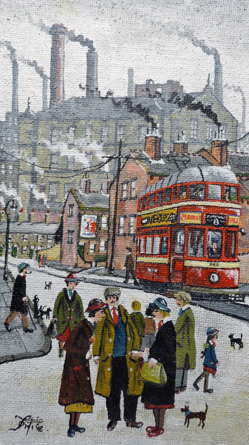Northern Tram Scene by Allen Tortice Northern Tram Scene by Allen Tortice, Northern | Transport | Nostalgic | Lowry
