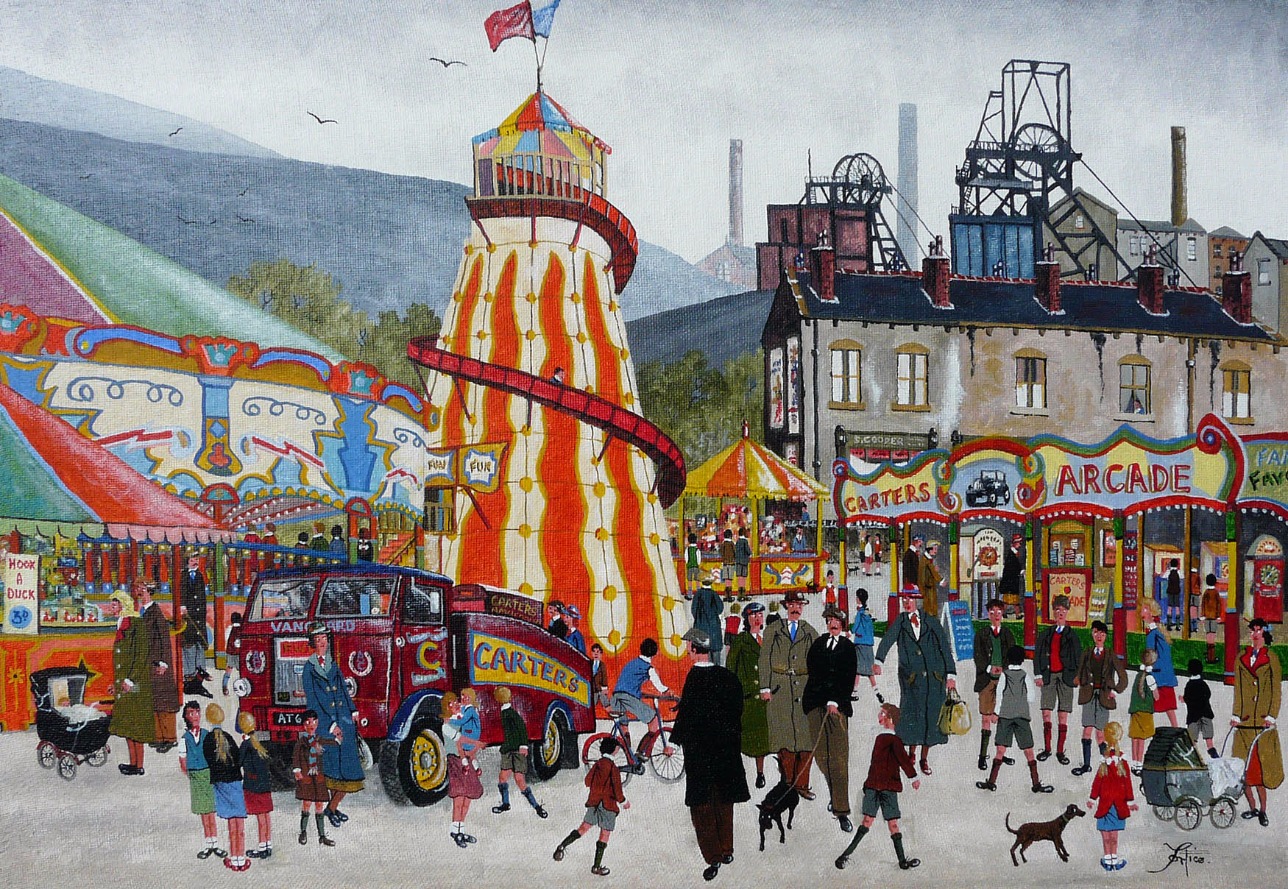 The Village Fair by Allen Tortice The Village Fair by Allen Tortice, Industrial | Landscape | Northern | Nostalgic | Lowry | Local