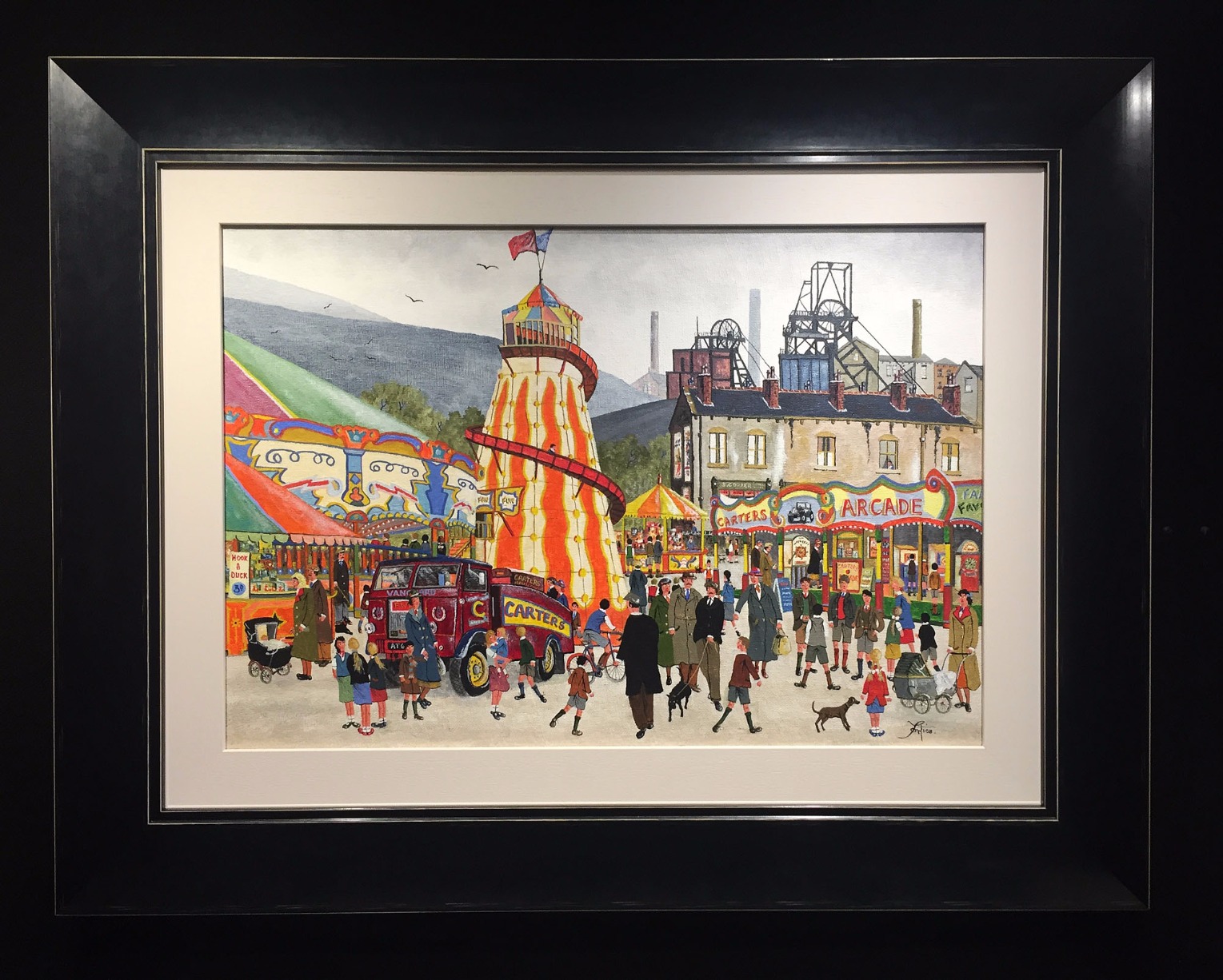 The Village Fair by Allen Tortice, Industrial | Landscape | Northern | Nostalgic | Lowry | Local