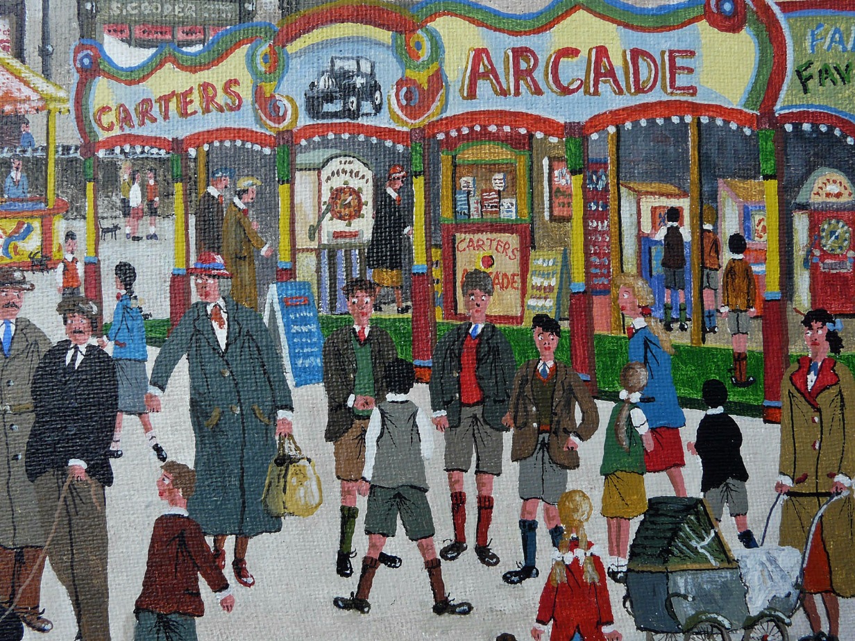 The Village Fair by Allen Tortice, Industrial | Landscape | Northern | Nostalgic | Lowry | Local