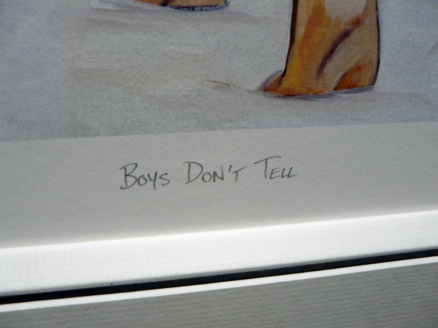 Boys Don't Tell by Todd White, Figurative | Abstract | Rare | Customer Sale