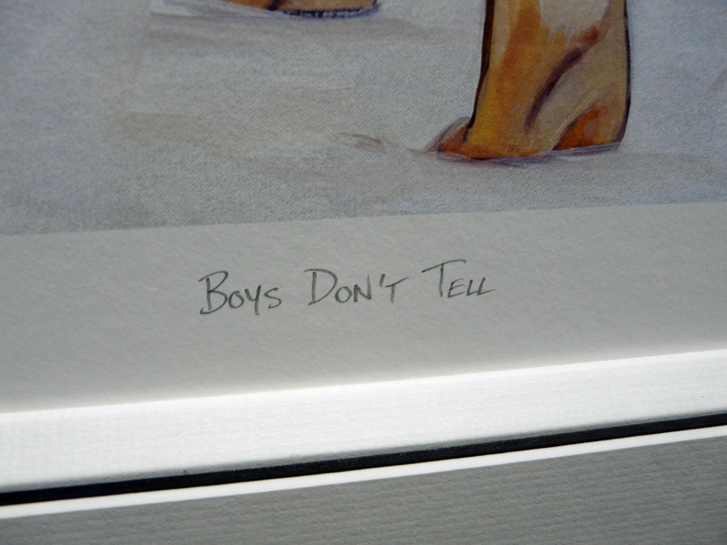 Boys Don't Tell by Todd White Boys Don't Tell by Todd White, Figurative | Abstract | Rare | Customer Sale