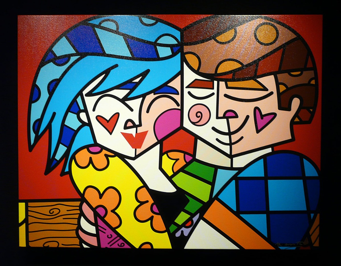 So Happy in Love by Romero Britto, Family | Pop | Naive | Love | Couple | Romance