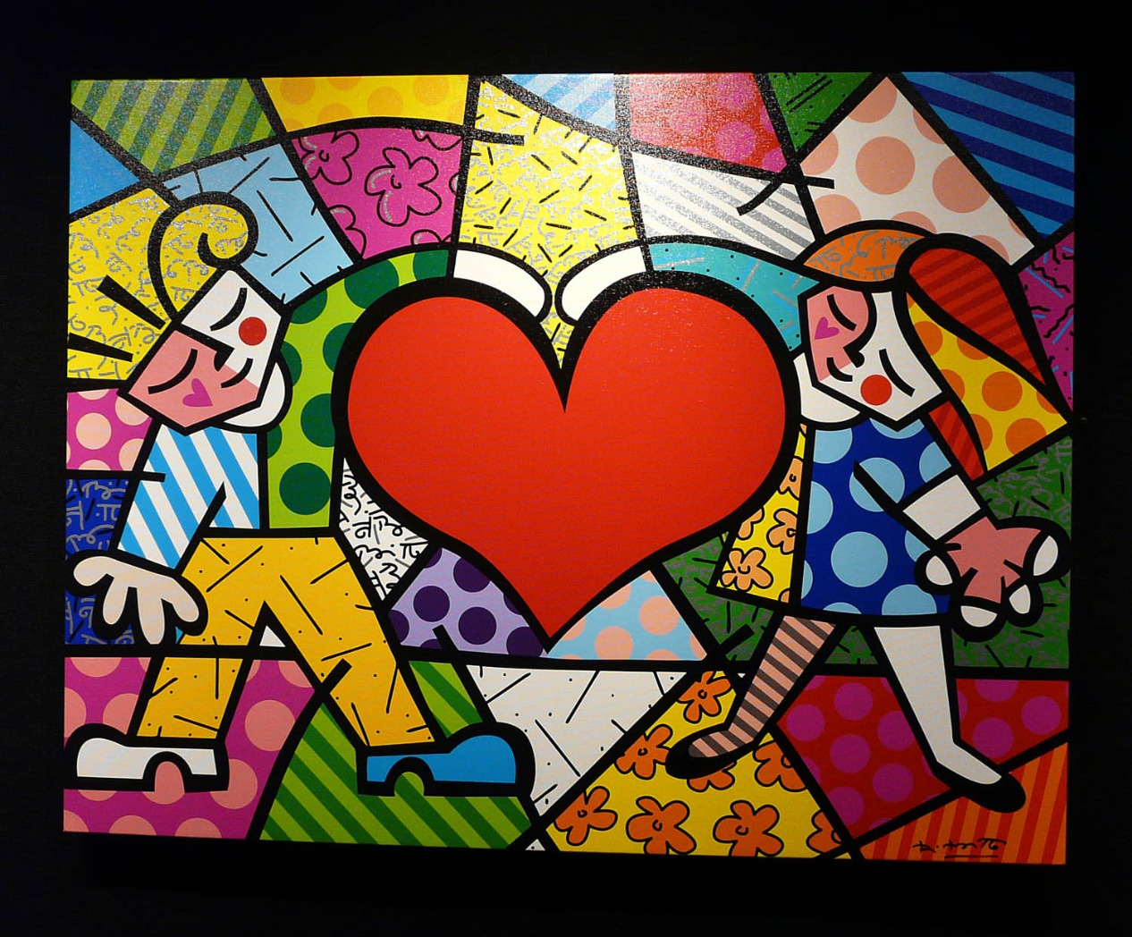 Big Heart by Romero Britto Big Heart by Romero Britto, Naive | Pop | Love | Family | Couple | Romance