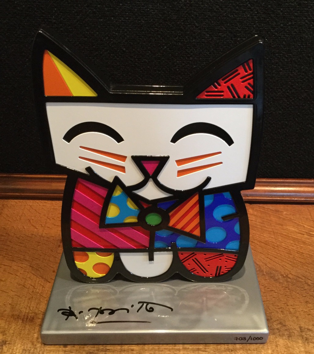 Squeak by Romero Britto, Family | Animals | Cat | Sculpture