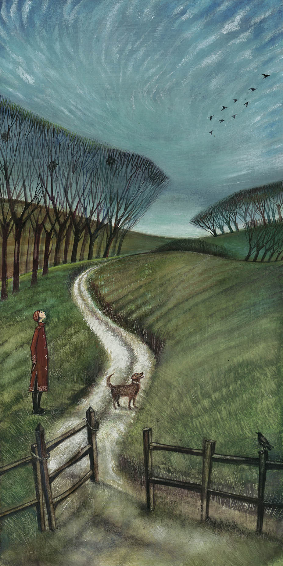 Mackerel Sky by Joe Ramm Mackerel Sky by Joe Ramm, Landscape | Dog | Figurative