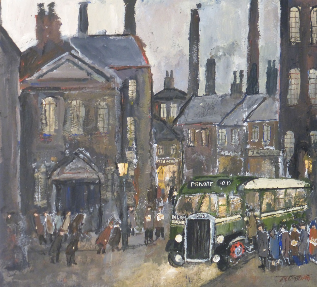 Queuing Up by Malcolm Teasdale, Northern | Nostalgic