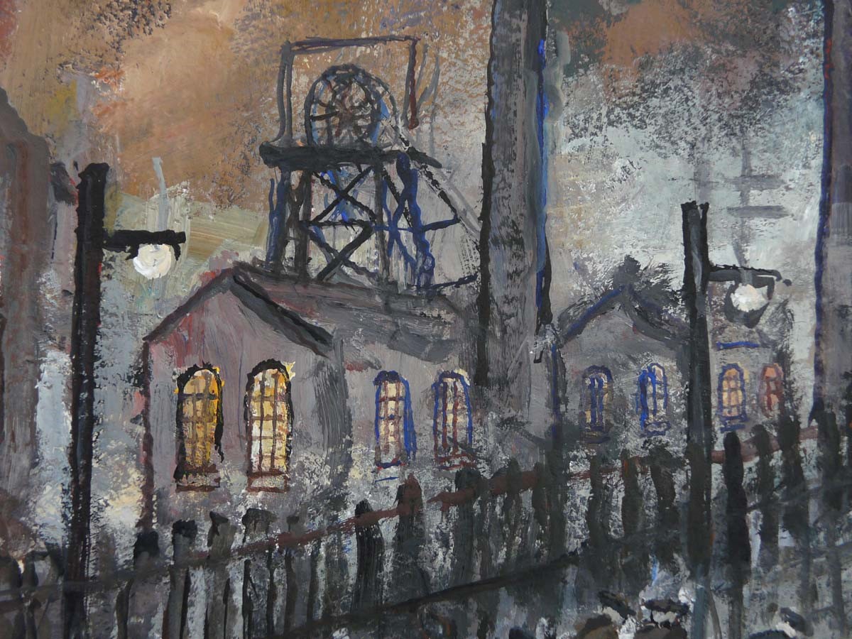 Evening Shadows by Malcolm Teasdale, Mining | Northern | Nostalgic | Bicycle