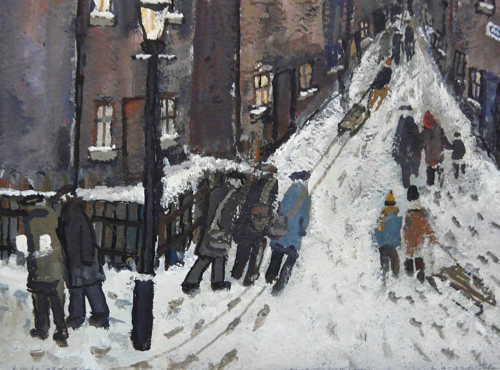 Snowman by Malcolm Teasdale Snowman by Malcolm Teasdale, Northern | Nostalgic | Figurative | Snow | Landscape | Industrial | Mining