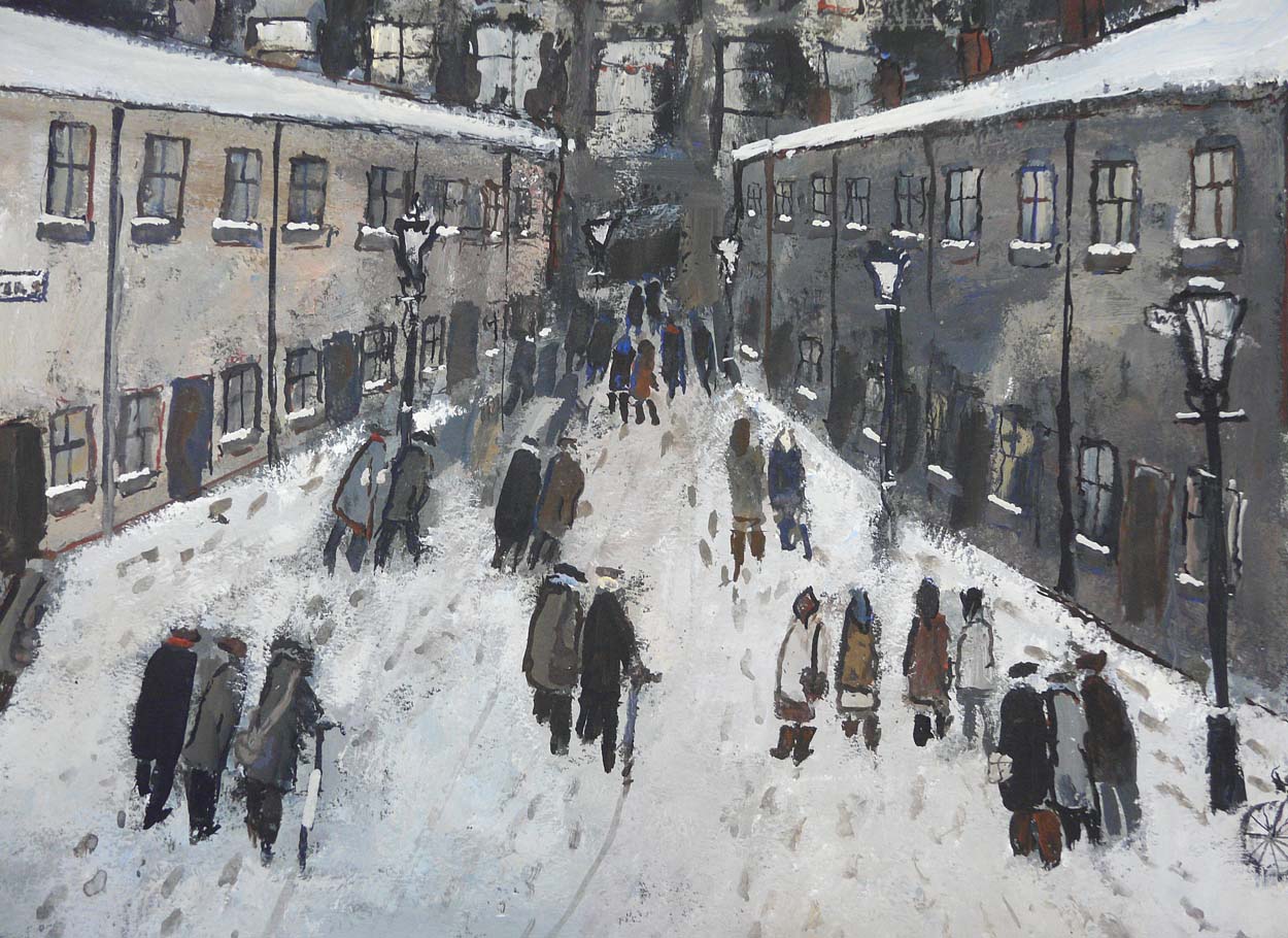 Going t' Mill by Malcolm Teasdale, Northern | Nostalgic | Industrial