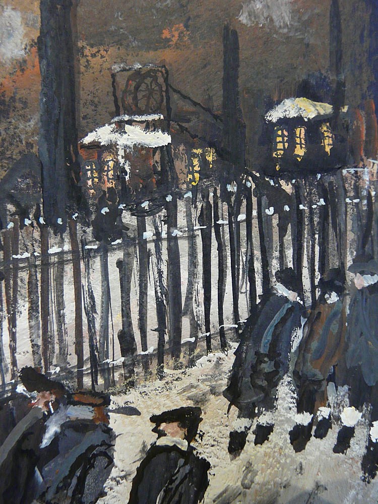 Footsteps by Malcolm Teasdale, Snow | Industrial | Landscape | Northern | Nostalgic | Figurative | Mining