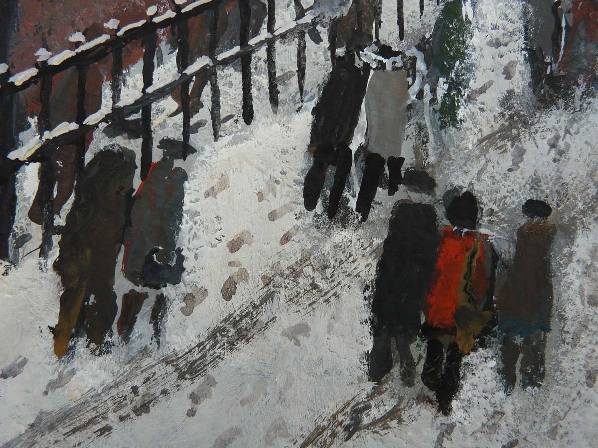 Welcome Lights by Malcolm Teasdale, Snow | Pub | Mining | Northern | Nostalgic