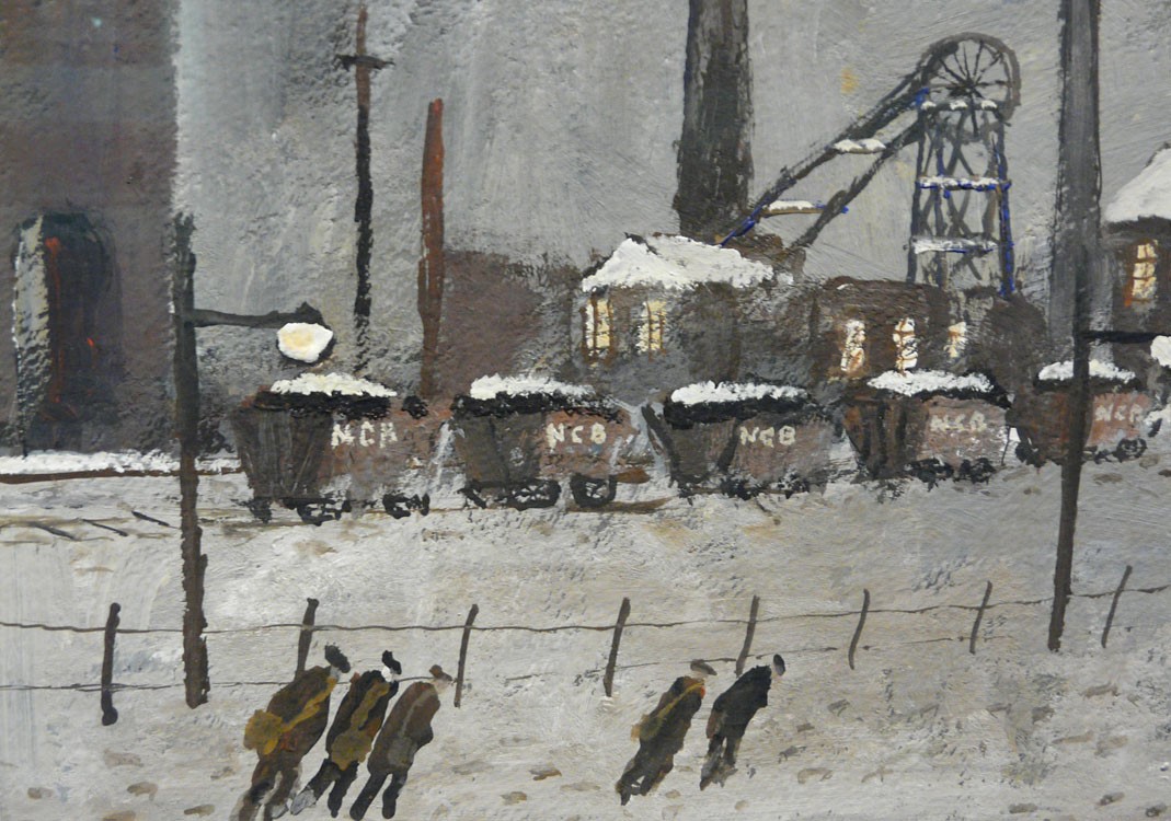 Coal Wagons by Malcolm Teasdale, Snow | Northern | Mining | Industrial