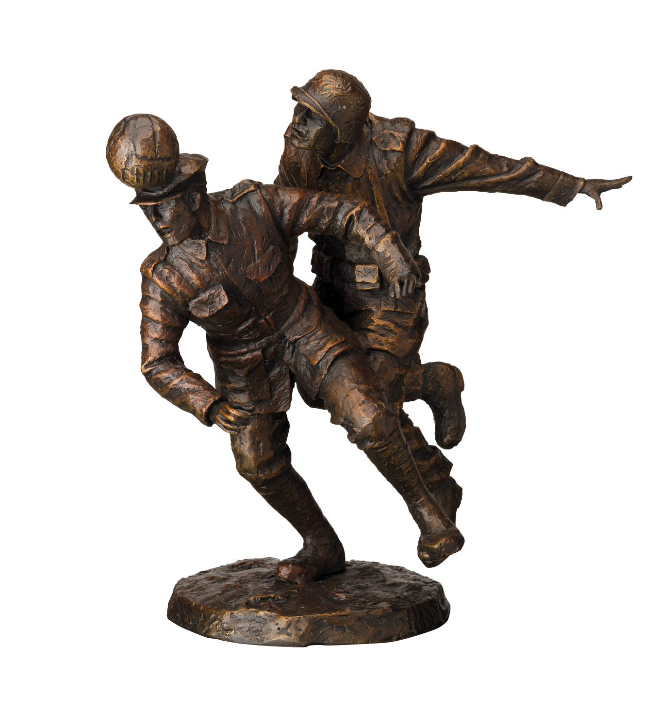 On Me 'Ed, Kamerad! by Bob Barker, Sculpture | war | Football | Nostalgic | Figurative