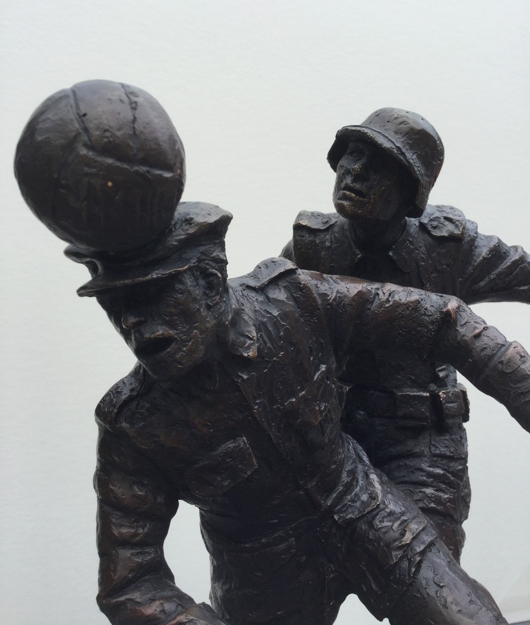 On Me 'Ed, Kamerad! by Bob Barker, Sculpture | war | Football | Nostalgic | Figurative