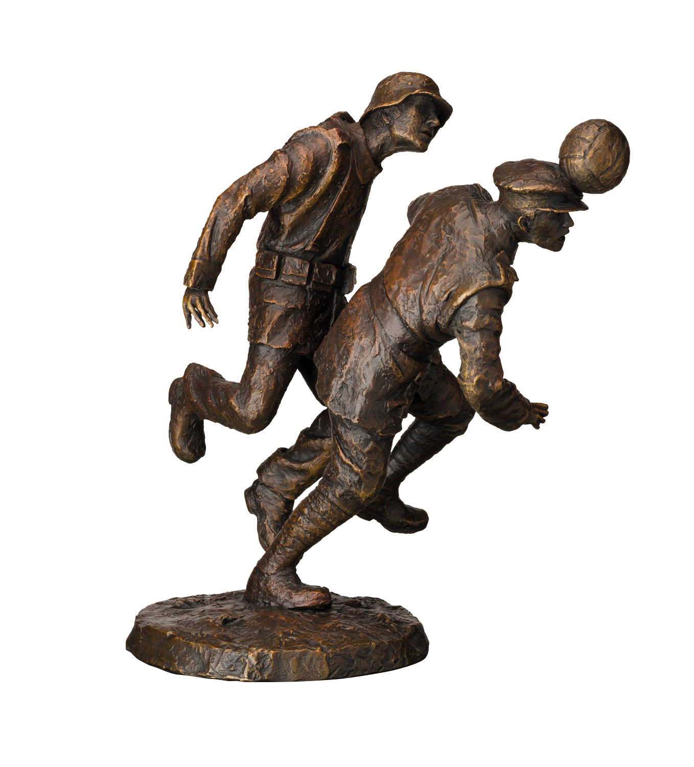 On Me 'Ed, Kamerad! by Bob Barker, Sculpture | war | Football | Nostalgic | Figurative