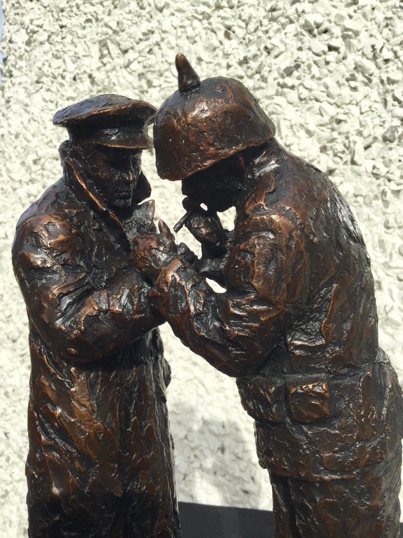 Match of the Day (1914, Christmas Truce) by Bob Barker, Nostalgic | Figurative | Sculpture | Sport | Rare