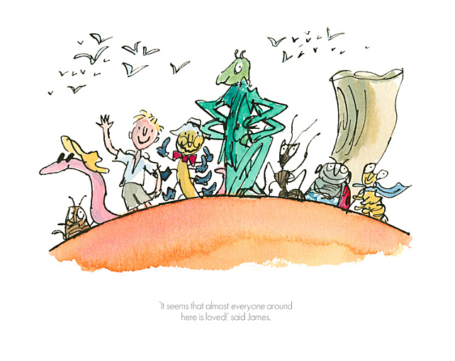 It seems that everyone around here is loved by Quentin Blake, dahl | Nostalgic | Book | Film | Children