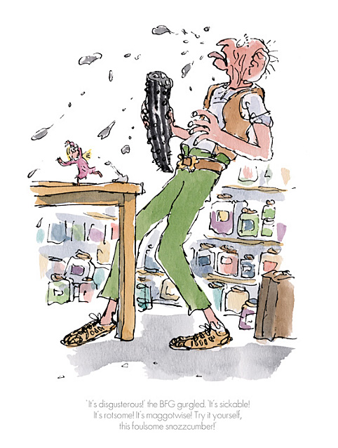 Its Disgusterous! the BFG gurgled by Quentin Blake, Film | Book | dahl | Children | Nostalgic