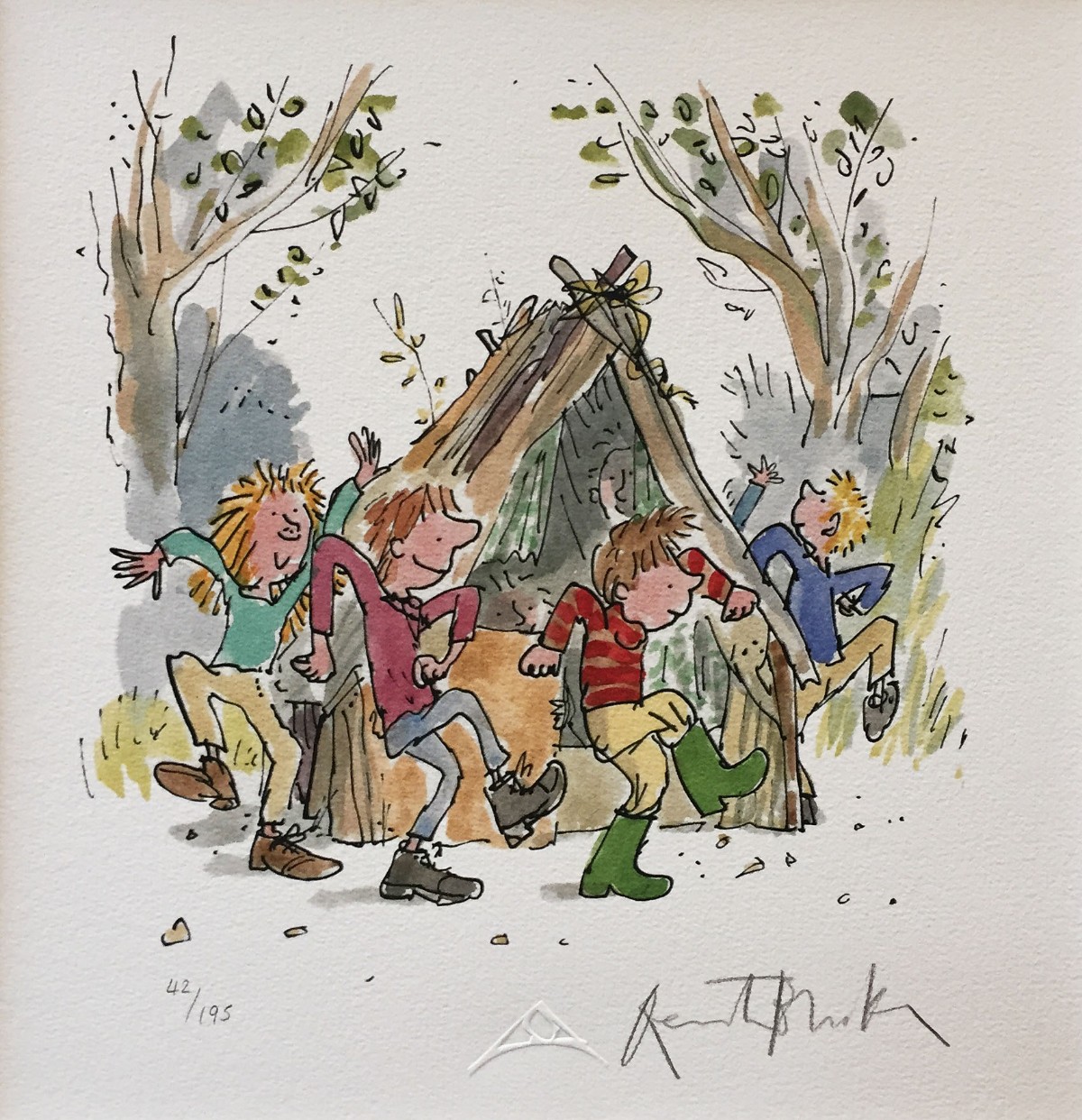 (Signed) - Round and Round the Den by Quentin Blake (Signed) - Round and Round the Den by Quentin Blake, Children | Illustrative | Family