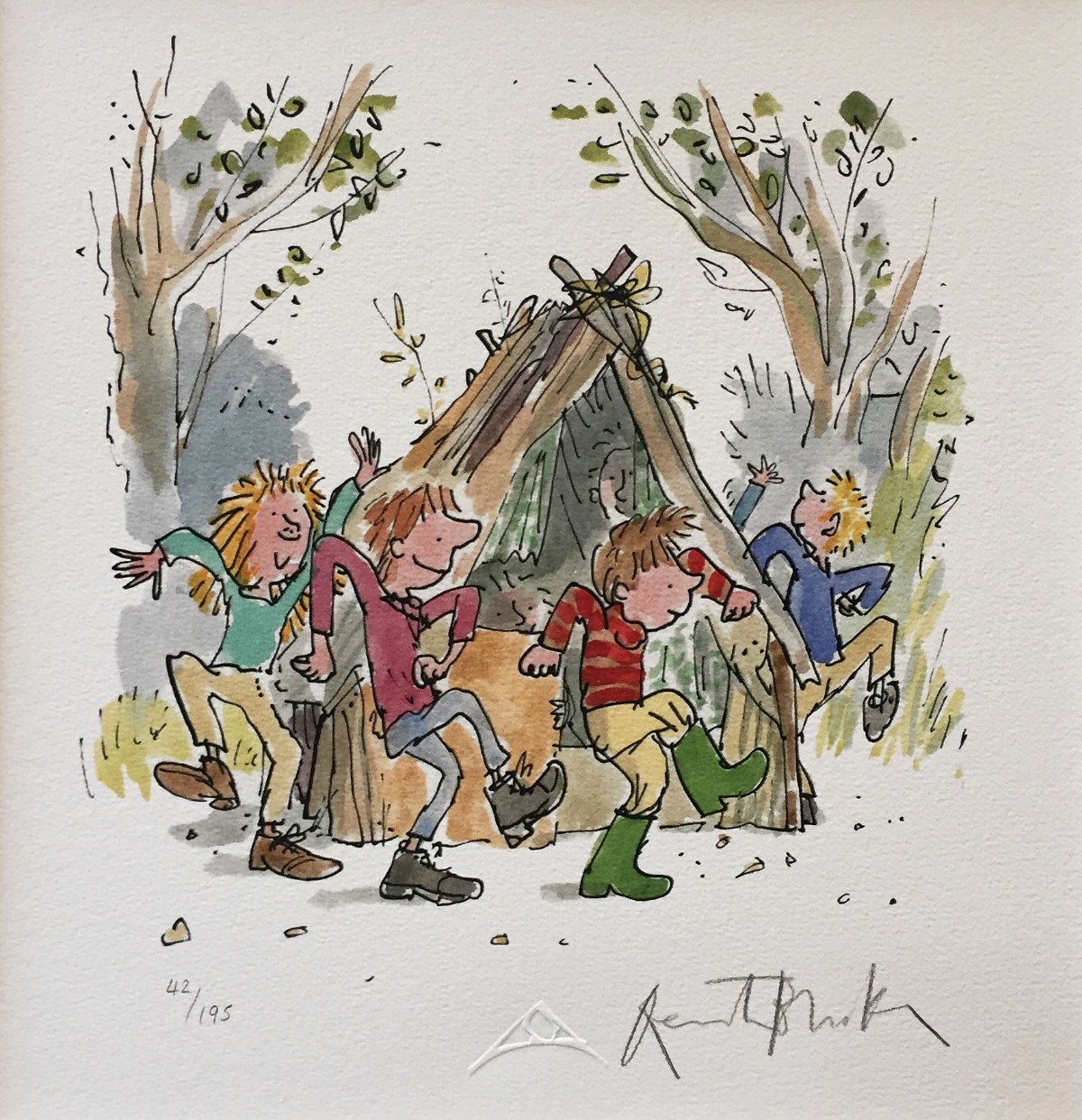 (Signed) - Round and Round the Den by Quentin Blake, Children | Illustrative | Family