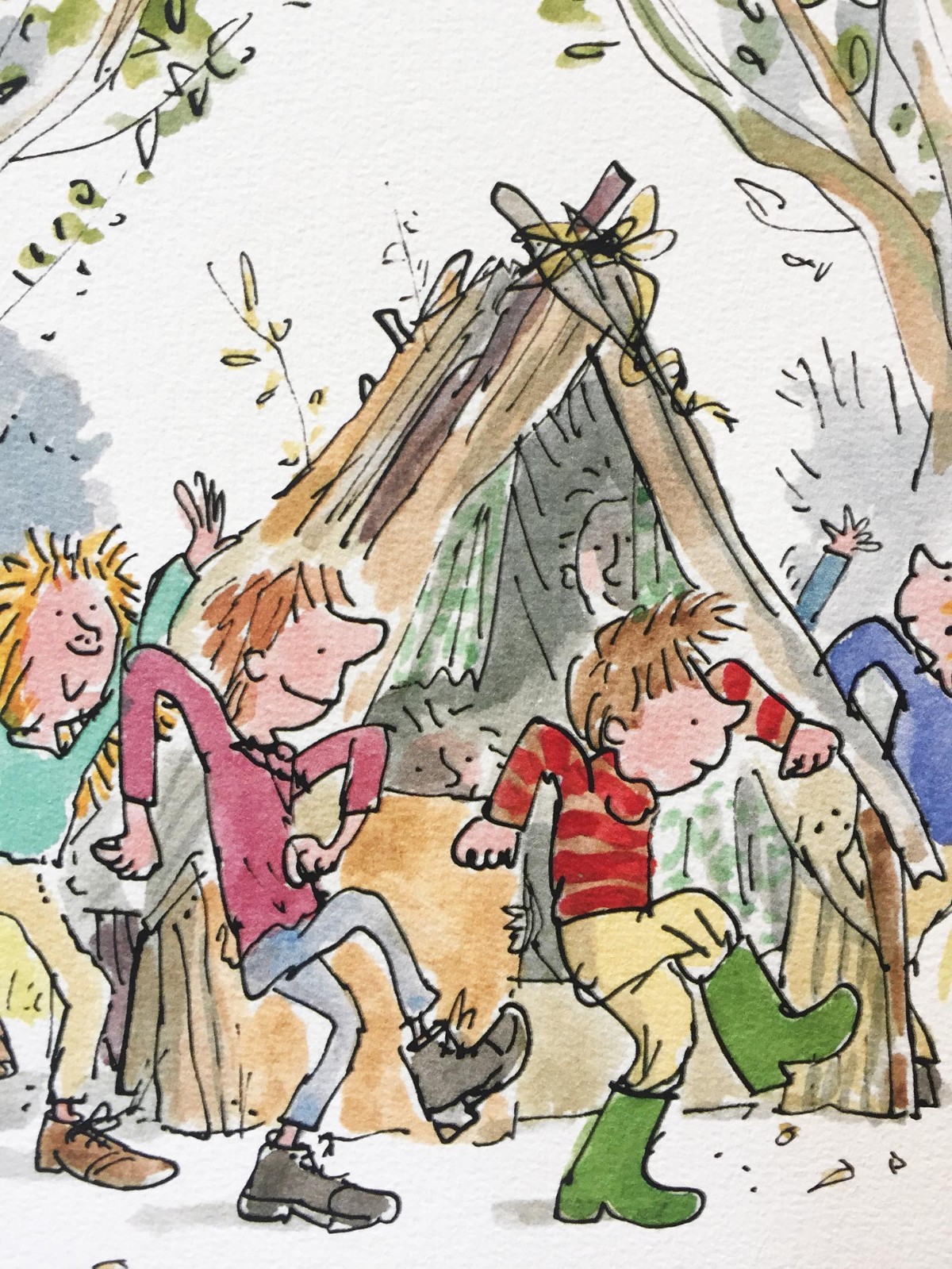 (Signed) - Round and Round the Den by Quentin Blake (Signed) - Round and Round the Den by Quentin Blake, Children | Illustrative | Family