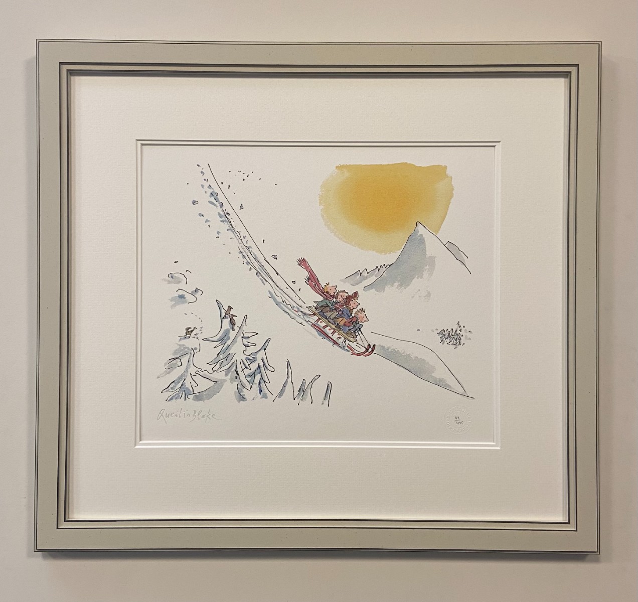 Lets see how fast our sledge will go by Sir Quentin Blake