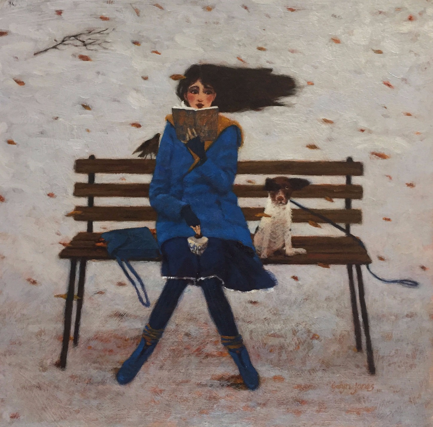 Gone with the Wind by Gwyn Jones Gone with the Wind by Gwyn Jones, Figurative | Film | Naive | Dog