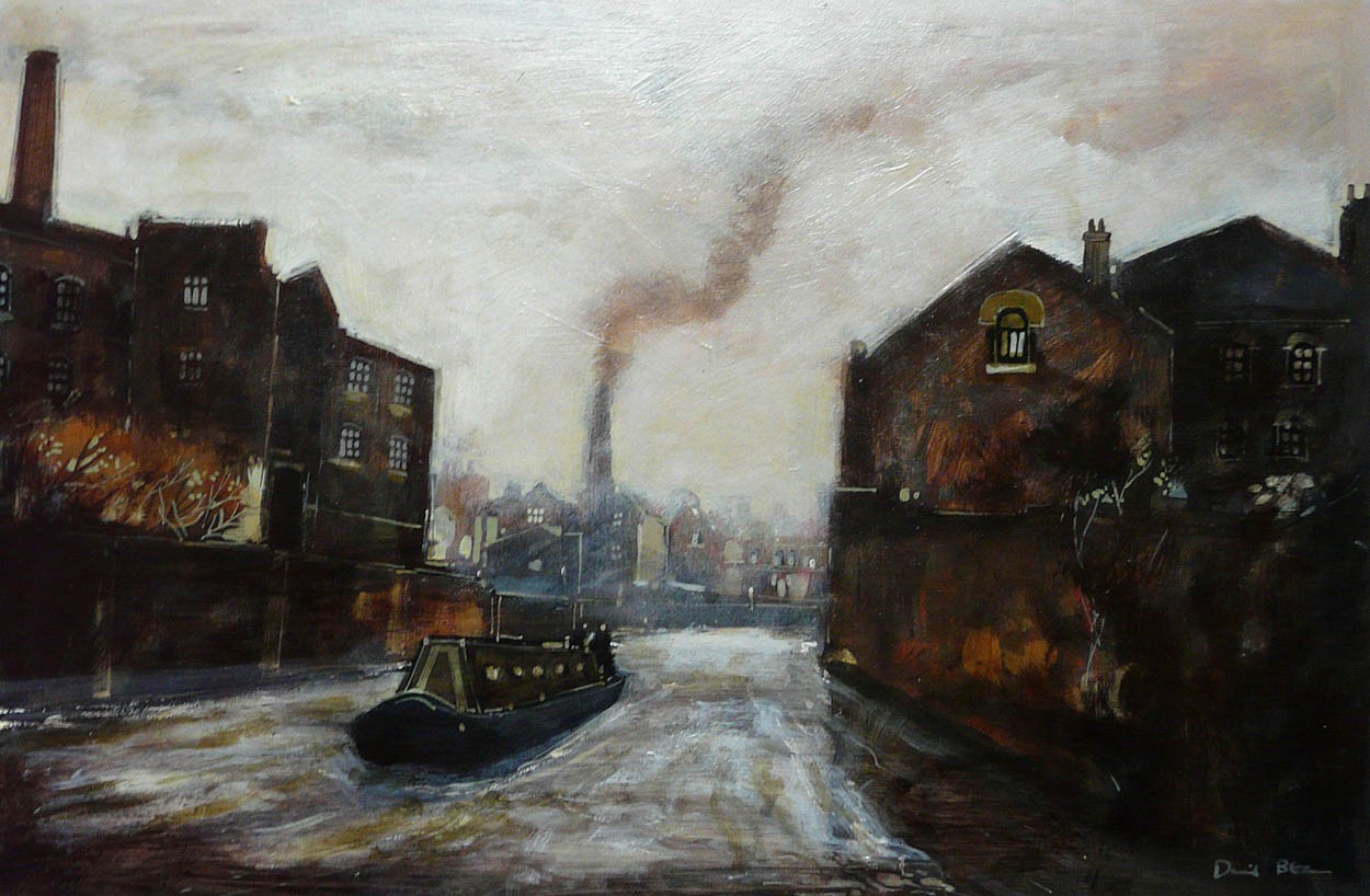 The Barge by David Bez, Northern | Nostalgic | Transport | Water | Industrial | Landscape