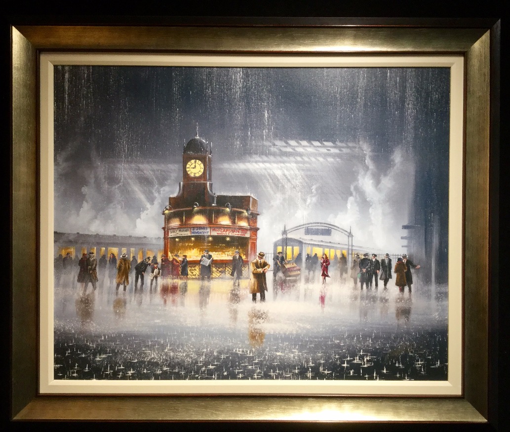 Waiting for You by Jeff Rowland, Nostalgic | Train | Transport | Couple | Love | Romance