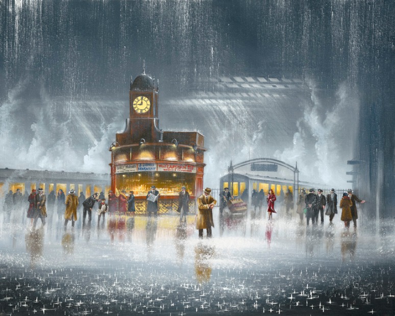 Waiting for You by Jeff Rowland, Nostalgic | Train | Transport | Couple | Love | Romance