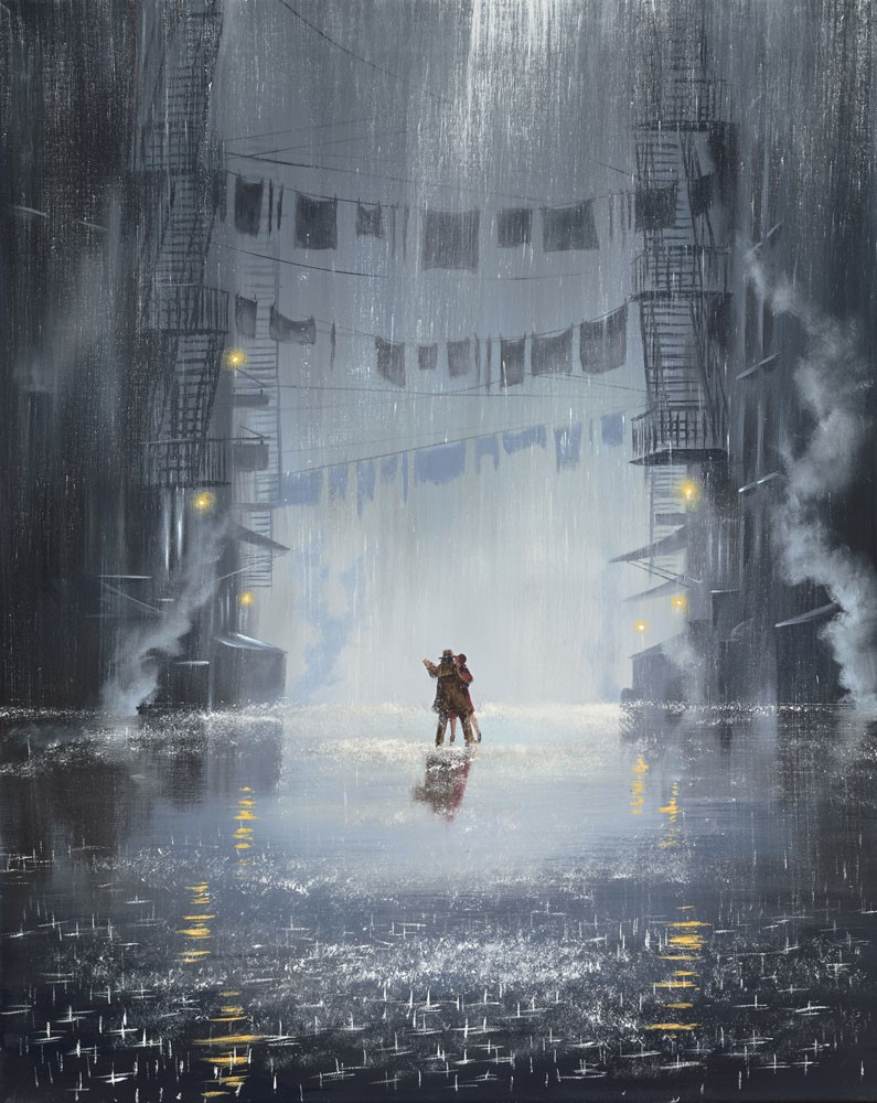 Dance between the Raindrops by Jeff Rowland, Dance | Love | Romance | Couple | Figurative