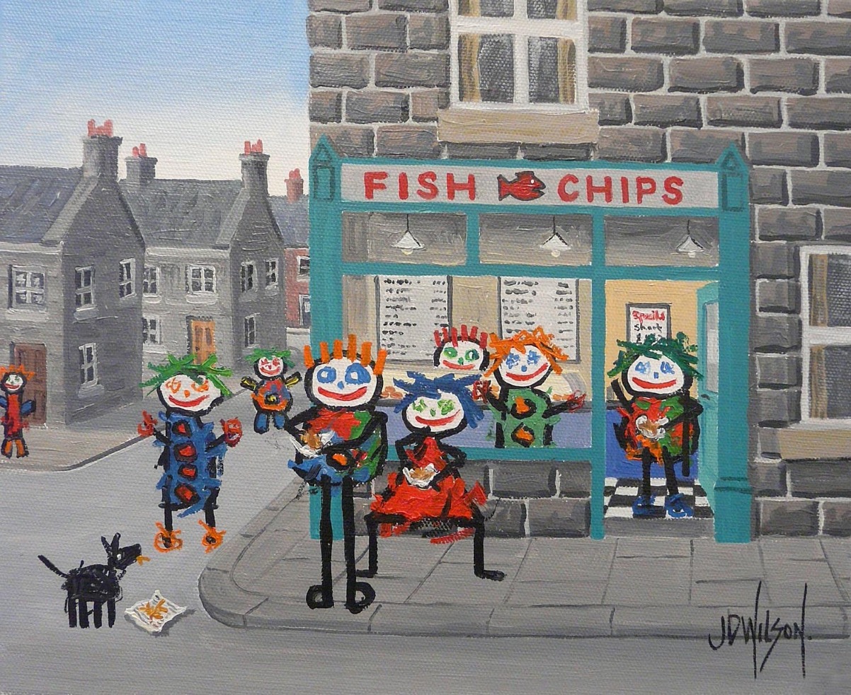 The Fish and Chip Shop by John D Wilson, Family | Nostalgic | Children | Dog