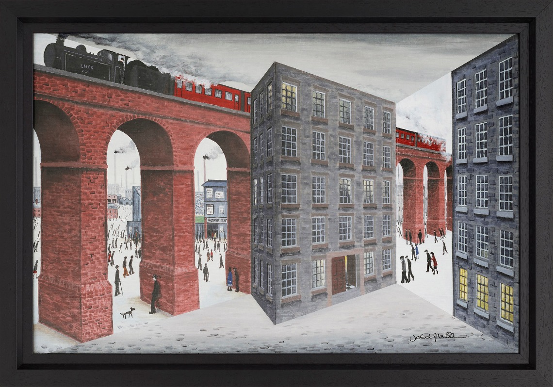 Steam up by John D Wilson, 3D | Lowry | Train | Transport | Northern | Nostalgic