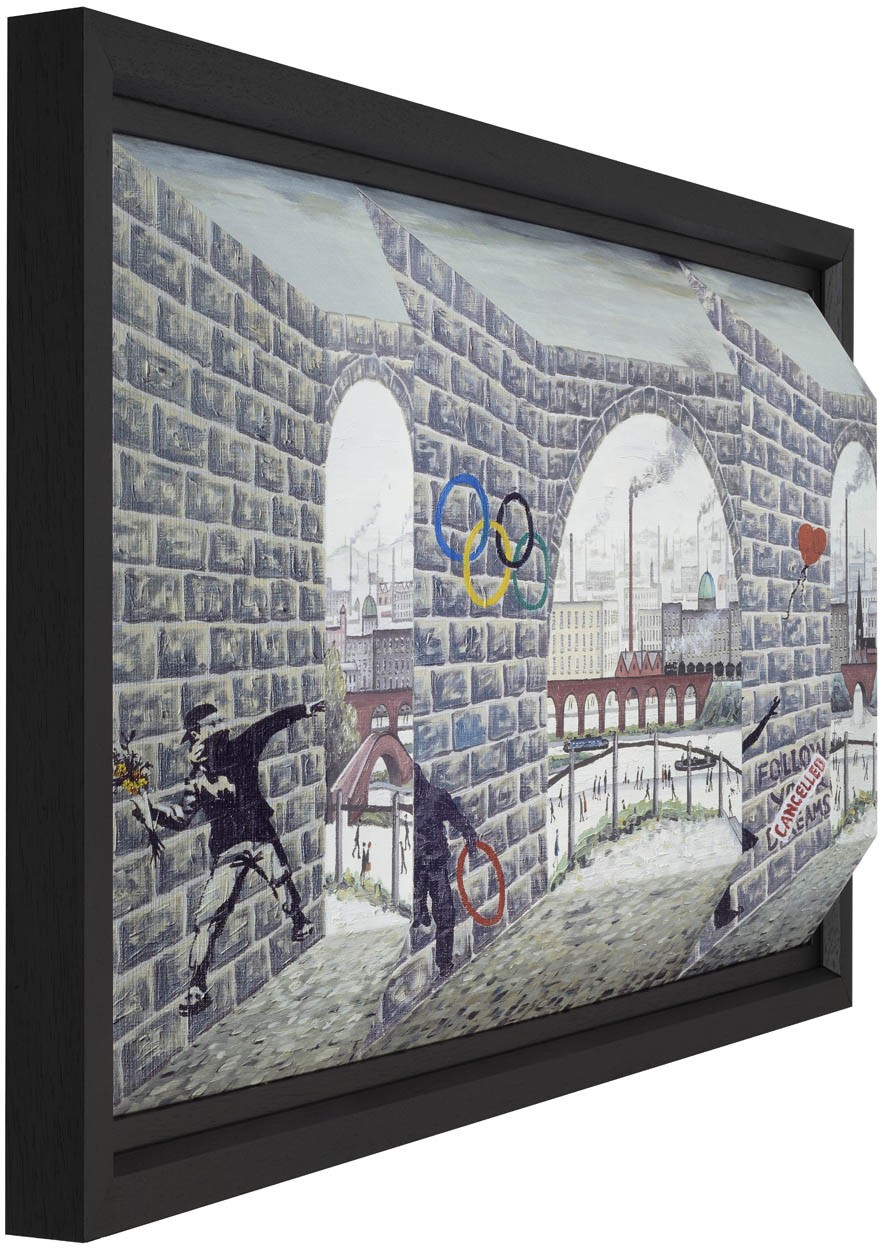 Lowry Meets Banksy by John D Wilson Lowry Meets Banksy by John D Wilson, 3D | Lowry | Industrial | Landscape | Train | Water