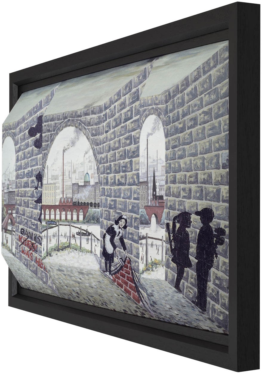 Lowry Meets Banksy by John D Wilson, 3D | Lowry | Industrial | Landscape | Train | Water