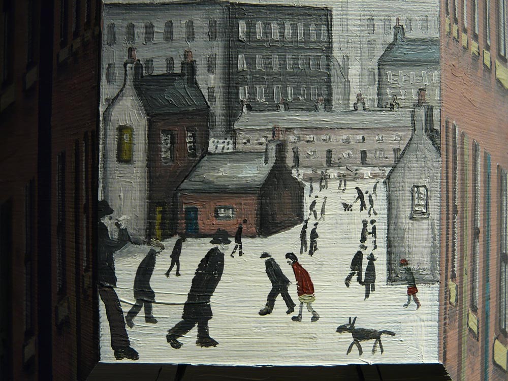 Street Scene Original by John D Wilson, Northern | Nostalgic | Lowry | Industrial | Landscape | 3D