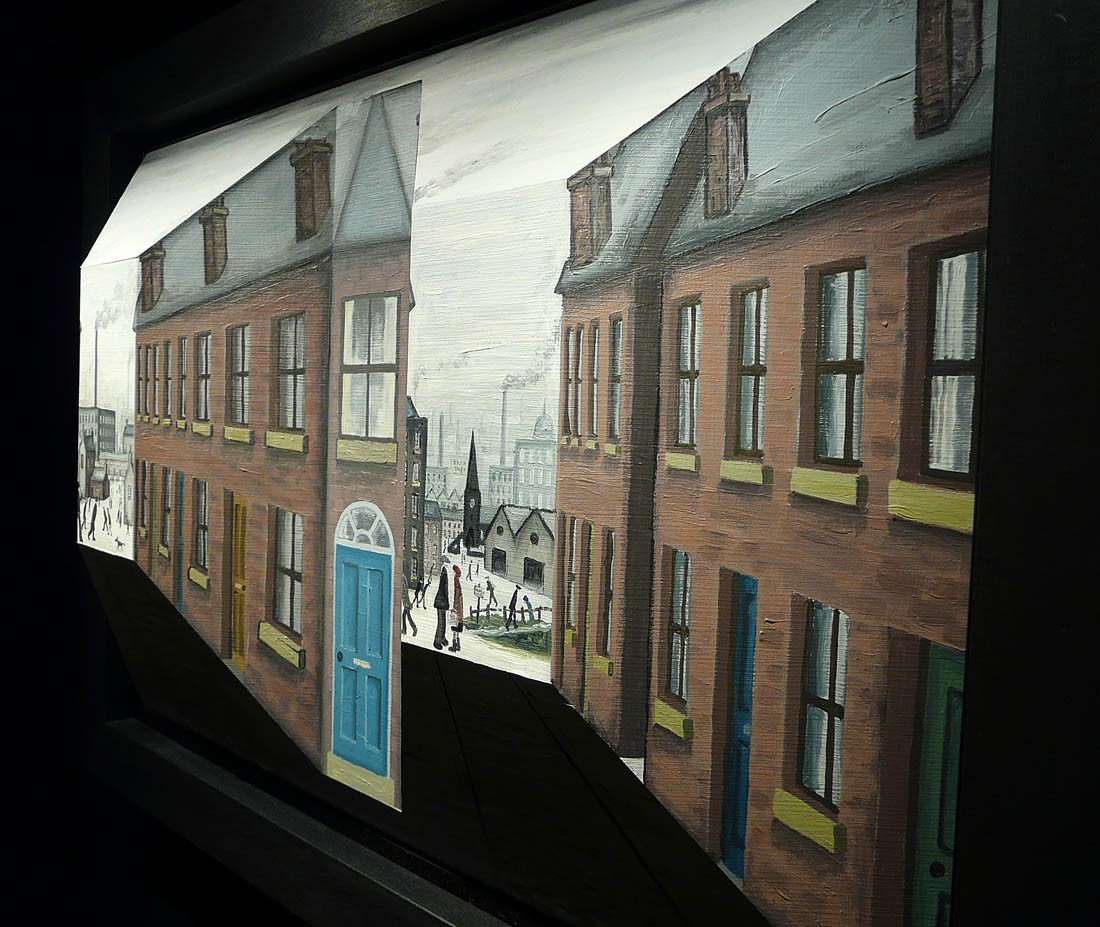 Street Scene Original by John D Wilson Street Scene Original by John D Wilson, Northern | Nostalgic | Lowry | Industrial | Landscape | 3D