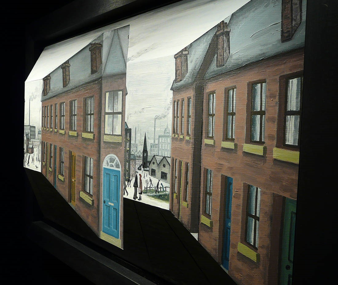 Street Scene Original by John D Wilson, Northern | Nostalgic | Lowry | Industrial | Landscape | 3D