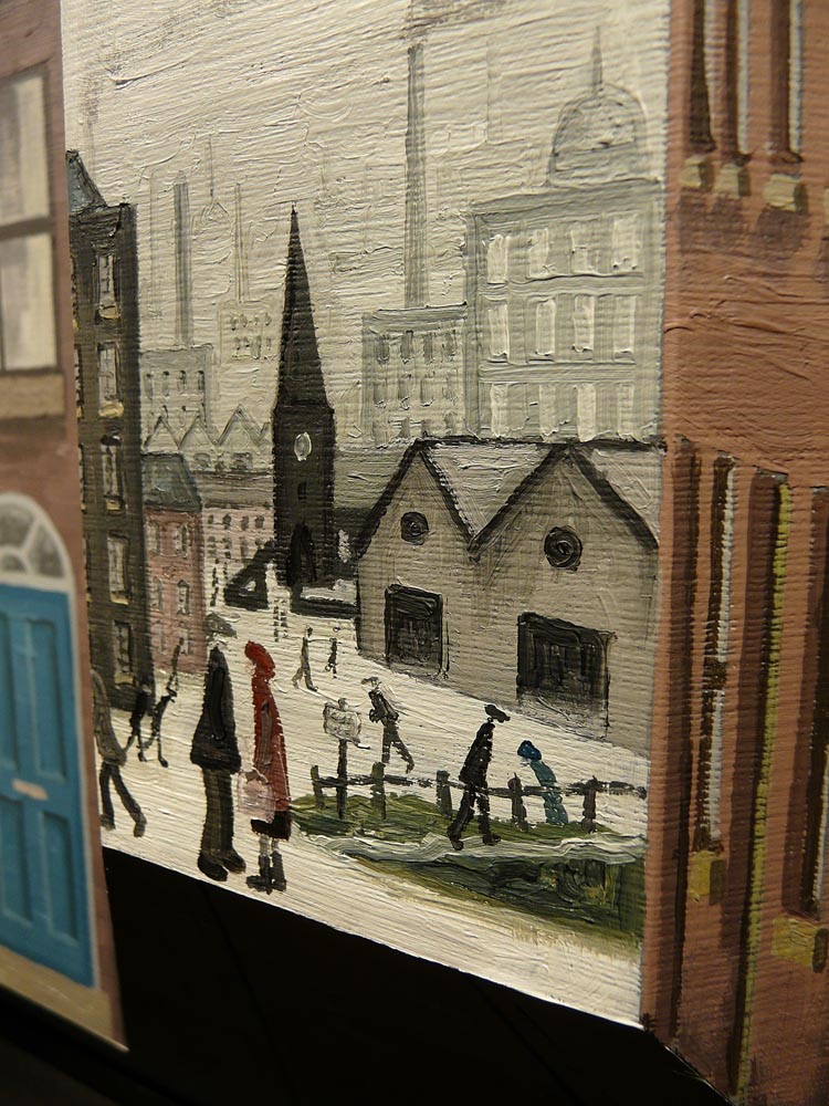 Street Scene Original by John D Wilson, Northern | Nostalgic | Lowry | Industrial | Landscape | 3D