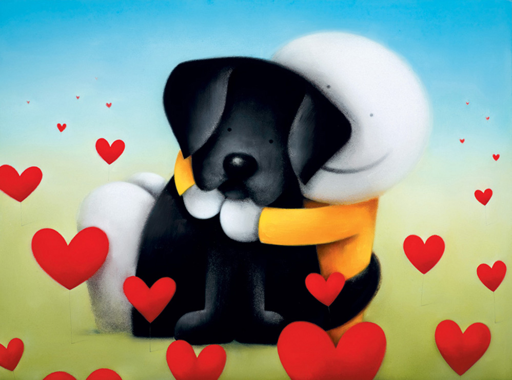 Head over Heels by Doug Hyde, Naive | Dog | Love | Romance | Animals