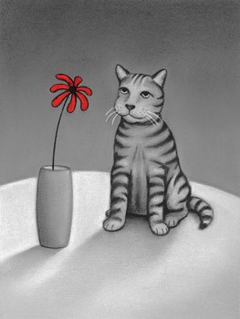 Love is Here by Paul Horton, Cat | Customer Sale | Flowers | Love