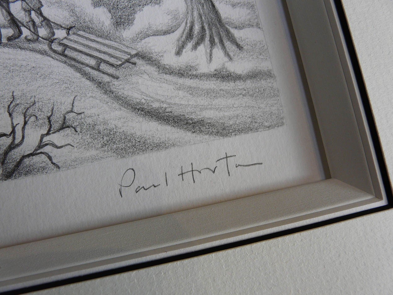 Snowbound (drawing) by Paul Horton Snowbound (drawing) by Paul Horton, Nostalgic | Love | Romance | Couple | Snow