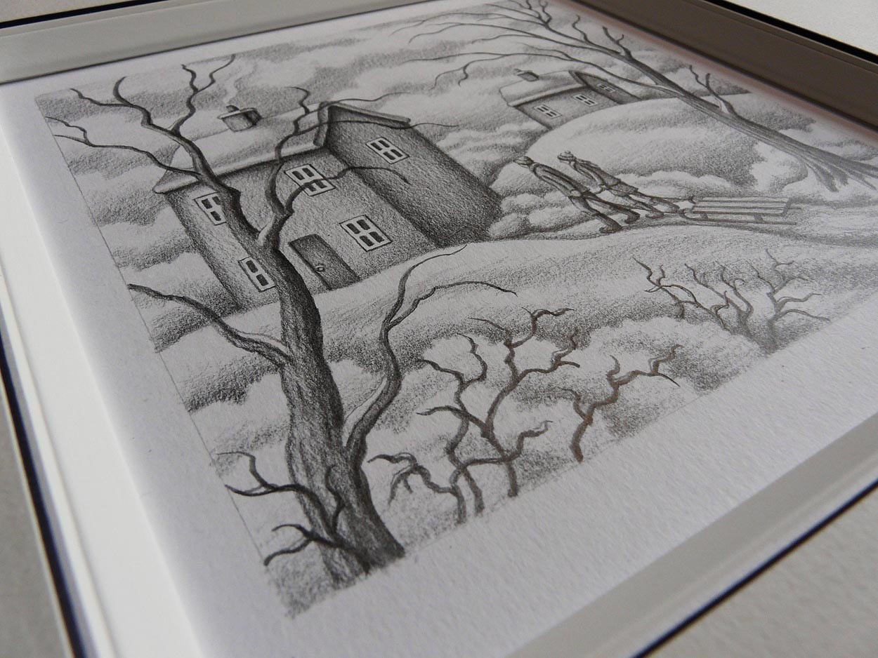Snowbound (drawing) by Paul Horton Snowbound (drawing) by Paul Horton, Nostalgic | Love | Romance | Couple | Snow
