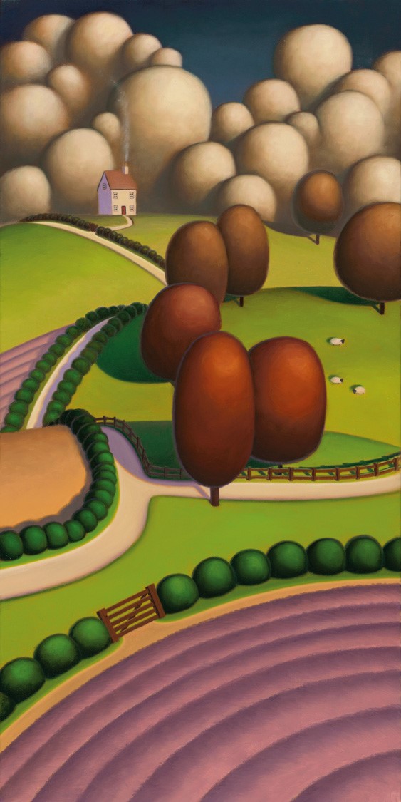 Lavender Lane by Paul Corfield, Landscape