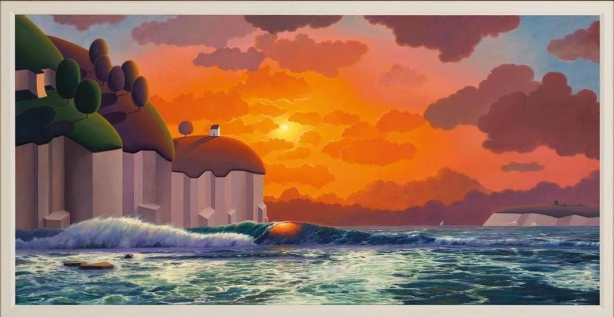 Watching the Waves Roll In by Paul Corfield, Sea | Landscape