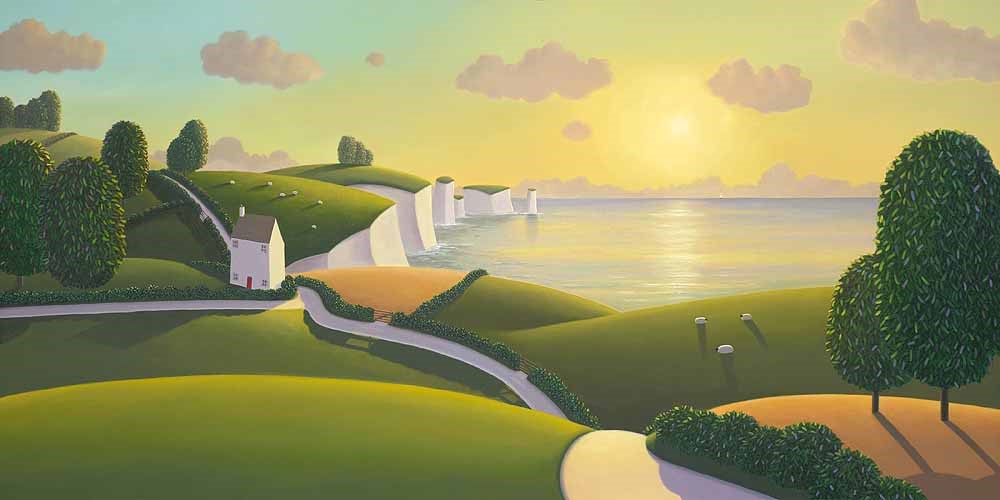 Chalk Cliffs by Paul Corfield, Sea | Landscape | Water | Rare